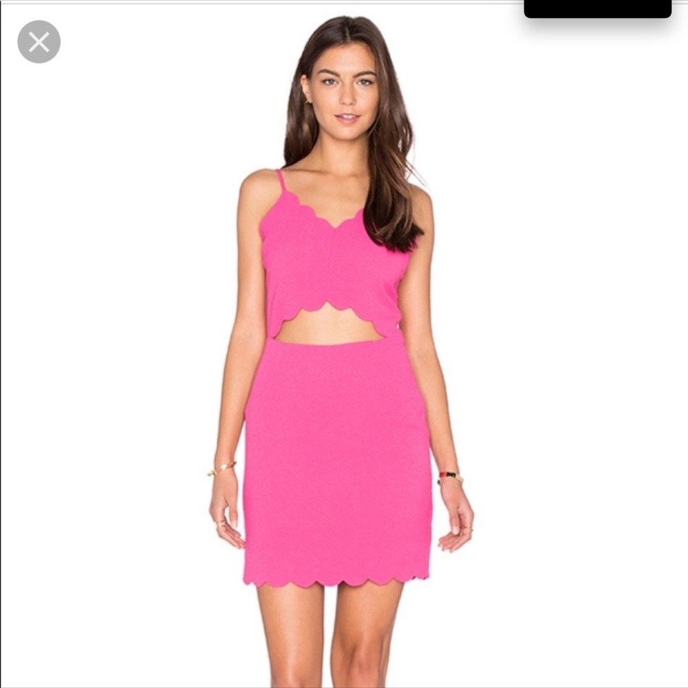 J.O.A Pink Scalloped cutout Mini